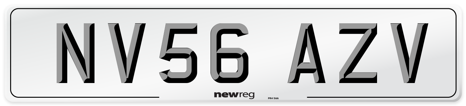 NV56 AZV Number Plate from New Reg